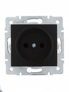 Lezard KARINA мех. роз. СУ 1 мест. 16А  керамика чёрн. бархат (корп. ABS) 707-4288-121