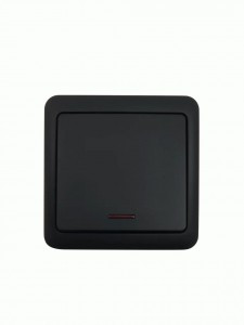 Lezard VIOLA выкл. ОУ 1 кл. (инд.) черн. (корп. ABS) 751-4200-111