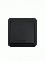 Lezard VIOLA выкл. ОУ 1 кл. (инд.) черн. (корп. ABS) 751-4200-111