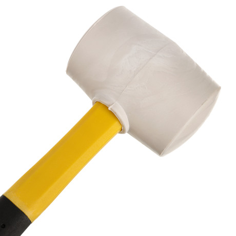 ЕРМАК Киянка, белая резина, фибергласовая обрезиненная рукоятка 680г