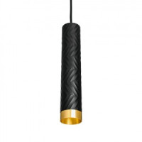 WOLTA св-к подвесной. LINEA IP20 под лампу GU10 черный/золото D55x280 WSL-GU10/P09BG