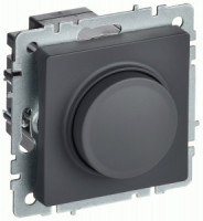 IEK BRITE мех. диммер СУ 1 мест. (600Вт) СС10-1-0-БрГ пластик графит BR-D20-0600-K53