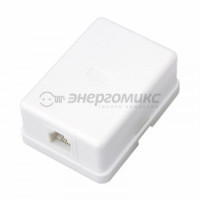 Rexant Рoзетка телефонная внешняя, 1 порт RJ-14(6P-4C), кат. 3 (50 шт/уп) 03-0001