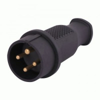 Lezard вилка прямая каучук 3P+Е 3х32А 380V IP44 332-0100-201