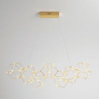 Eurosvet св-к подвесной  LED 1974lm 945х325х1200 металл медный Uma 90168/7 a061145