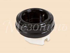 МЕЗОНИНЪ роз. СУ 1 мест. (земля) без рамки 16А ЧЕРНЫЙ фарфор GE70301-05k