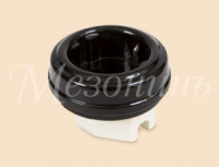 МЕЗОНИНЪ роз. СУ 1 мест. (земля) без рамки 16А ЧЕРНЫЙ фарфор GE70301-05k