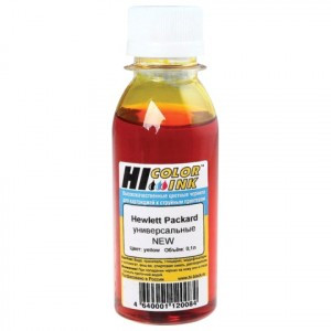 Чернила HP универсальные, желтый 0,1л HI-COLOR СОВМЕСТИМЫЕ 361522