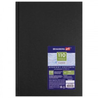 Скетчбук, слоновая кость 100 г/м2, 148х210 мм, 110 л., книжный твердый переплет, BRAUBERG ART &quot;CLASS