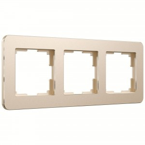 Werkel рамка СУ 3 мест Platinum (шампань) W003261 a059217