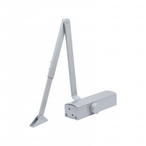 Доводчик дверной, морозостойкий со скольз. тягой БУЛАТ PROFI ДД 802/3 А-S (40-90 кг) серебро(10)