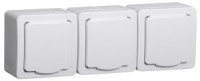 IEK ГЕРМЕС PLUS РСб23-3-ГПБб роз. 3 мест. земля ОУ IP54 (белый) ERMP32-K01-16-54-EC