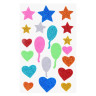 Fntastic Набор наклеек декоративных, 22x12,5 см, ПЕВА с глиттером, Happy Birthday, 6 дизайнов