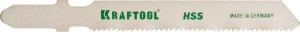 Полотна KRAFTOOL, T118A, для эл/лобзика, HSS, по металлу (1,5-2мм), EU-хвост., шаг 1,2мм, 55мм, 5шт