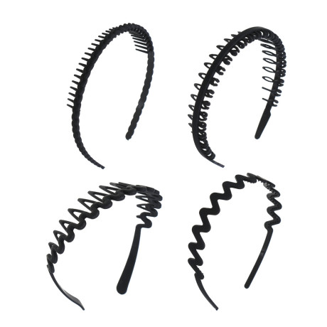 Ободок для волос ЮНИLOOK, 1,8-3,8см, пластик, 4 дизайна, ACS-99