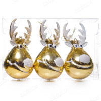 Набор елочных шаров  ОЛЕНЬ   3шт, D-11см