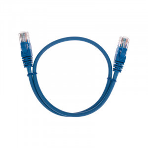 REXANT коммутац. шнур (патч-корд) U/UTP, cat5e, 0,5м, литой, RJ45-RJ45, LSZH, синий, 02-0104-05