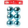 Шар Т173-7 6шт 6см (глянцевые)бирюзов (120)