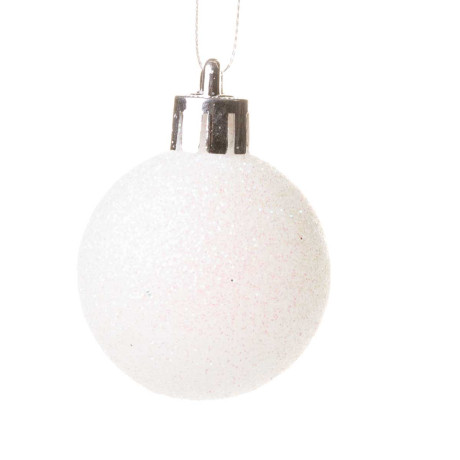 Набор елочных украшений Т558 Серебро Шары микс 4см*16шт 6см*20шт (круг.короб)(32)