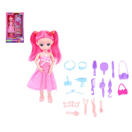 ИГРОЛЕНД Кукла шарнирная с аксессуарами, 20 см, ПВХ, полиэстер, 28,5х17,5х5 см