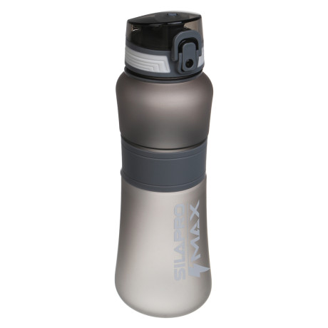 SILAPRO MAX Бутылка спортивная с замком, ULTIMATE GREY, 600мл, РС, силикон