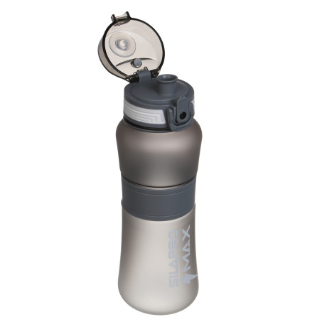 SILAPRO MAX Бутылка спортивная с замком, ULTIMATE GREY, 600мл, РС, силикон