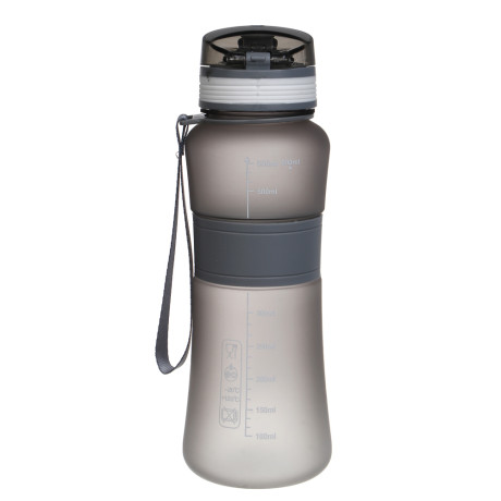 SILAPRO MAX Бутылка спортивная с замком, ULTIMATE GREY, 600мл, РС, силикон