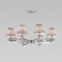 EUROSVET св-к подвес. люстра 8x40W E14 850x850x520 хром/серый 60136/8 a059039