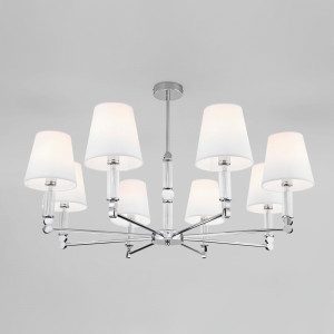 Eurosvet люстра 8x40W E14 900х900х550 мет белый/хром Conso 60145/8 Умный дом a061956
