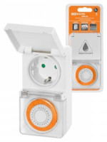 TDM таймер розетка, электромех. ТРМ-03-30мин/24ч-16А-IP44 (суточный) IP44 SQ1506-0004