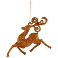 Украшение подвесное "Олень", 13x9 см , золото, пласт., ПВХ Волшебная страна