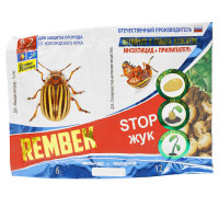 Рембек СТОП ЖУК гранулы 6г + прилипатель 12мл от медвед., провол., колорад.жука х150