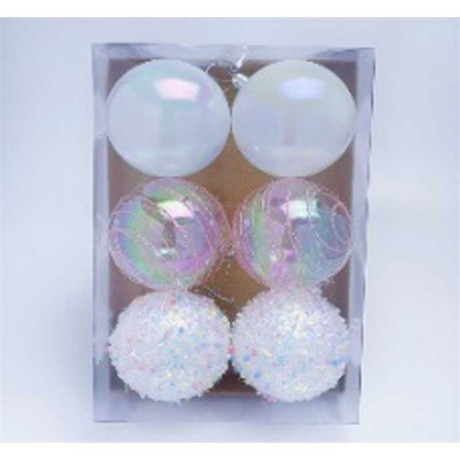 Набор елочных украшений  JT25-A2105 6 шт 8 см Шары