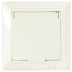 Bylectrica СТИЛЬ Роз. 1-местн. СУ земля IP44 беж., (РС16-312 беж.)