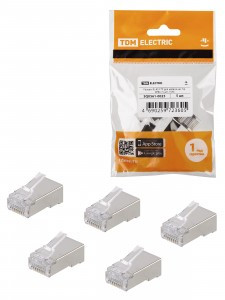 TDM Разъем RJ-45 FTP для кабеля кат. 5Е, 8P8C блистер (в уп. 5шт, цена за уп.) SQ0561-0025