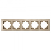 Bylectrica НОВЫЙ СТИЛЬ рамка 5 мест. СУ шампань, (ЮЛИГ.735212.555 шампань)