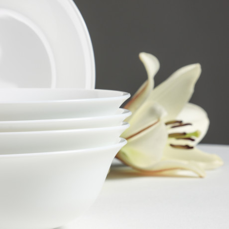 MILLIMI Набор столовой посуды 8пр (тарелка 17,5см - 4шт., салатник 16,5см - 4шт.), опаловое стекло