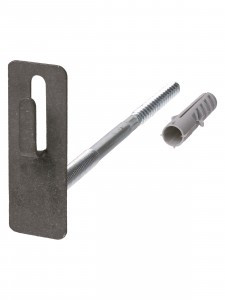 TDM Держатель фасадный для прута 8-10мм, длина 120мм, с дюбелем, стальной крюк SQ2402-3151