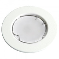 Feron св-к встр. MR16 GU5.3 круг белый матовый металл 80x25 DL10 48463