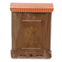 Ящик почтовый &quot;ПРЕМИУМ&quot; с металлическим замком (коричневый, с орлом) х10