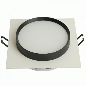 Feron cв-к встр. под лампу GX53, белый/черный, квадрат 110х110х40мм DL506 51359