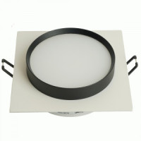 Feron cв-к встр. под лампу GX53, белый/черный, квадрат 110х110х40мм DL506 51359