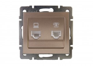 Lezard RAIN мех. роз. компьют/телеф. СУ 1 мест. бронза матовый (корпус PC) 703-3188-143