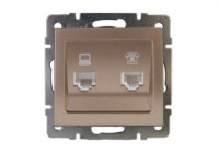 Lezard RAIN мех. роз. компьют/телеф. СУ 1 мест. бронза матовый (корпус PC) 703-3188-143