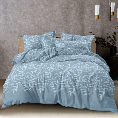 PROVANCE Нэви Комплект постельного белья 1,5 (4 предмета), микросатин, листья