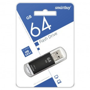 Флэш-диск (флэшка) USB UFD 3.0 Smartbuy 64GB V-Cut Black (SB64GBVC-K3)