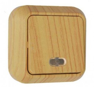 Makel выкл. ОУ 1 кл. дуб (светлое дерево) (инд.) 45321