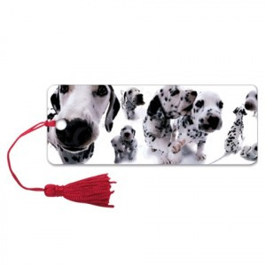 Закладка д/книг с линейкой "Далматинцы", объемная 3D, декор. завязка, 152x57 мм, BRAUBERG, 125758