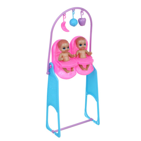 ИГРОЛЕНД Кукла с животиком и младенцами, 28 см, с акс., PVC, ABS, полиэстер, 21х7х33 см