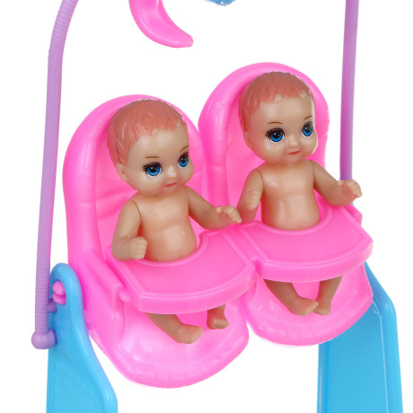 ИГРОЛЕНД Кукла с животиком и младенцами, 28 см, с акс., PVC, ABS, полиэстер, 21х7х33 см